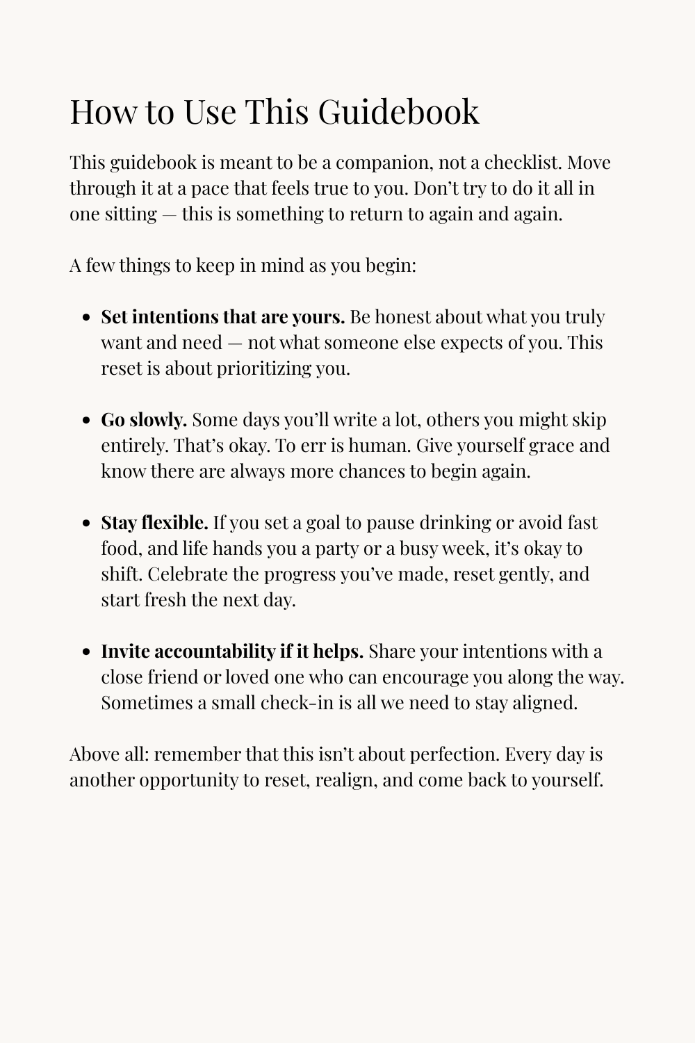 The Complete 2-Month Reset Workbook