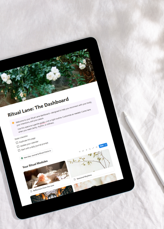 Ritual Lane: The Dashboard
